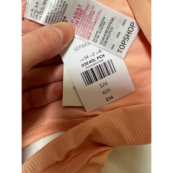 [Topshop] Peach Ruffle Bikini Bottoms - Picture 3 of 4